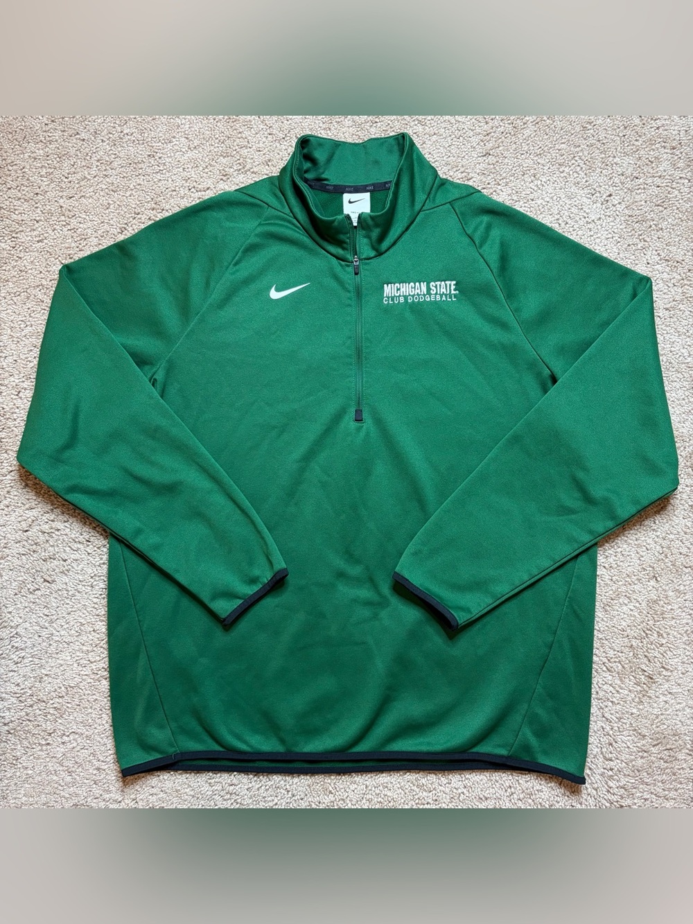 Michigan State University Club Dodgeball Nike 1/2 Zip Fleece